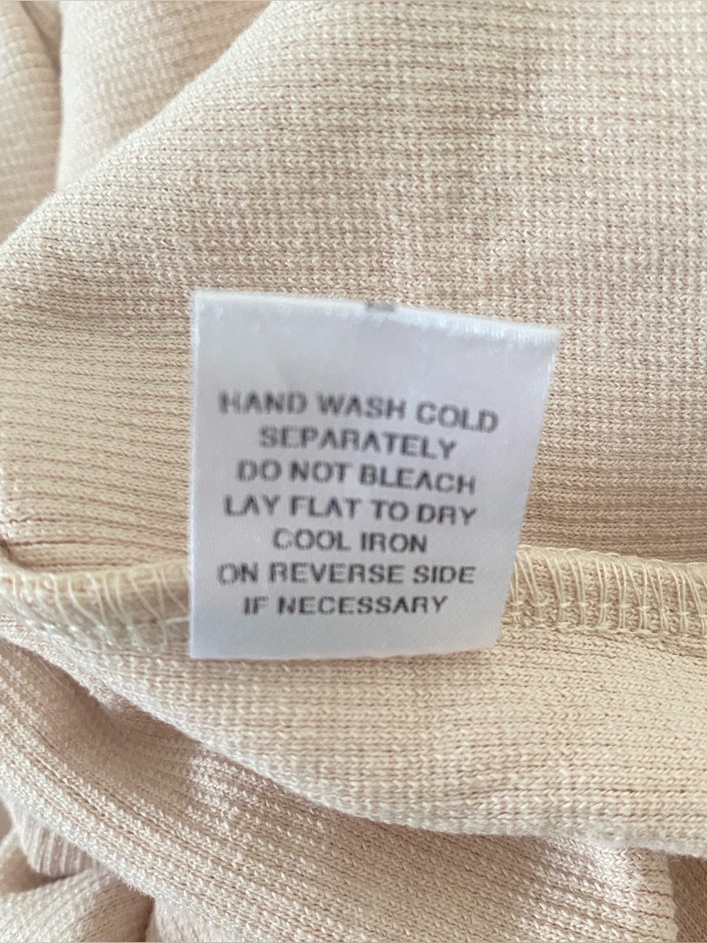 Mable Oatmeal Beige Ribbed Knit Racerback Midi Tank Dress Sz L - Picture 11 of 15